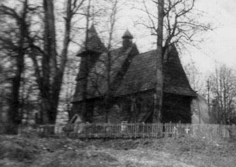 Kościół przed rozbiórką w Leszczynach