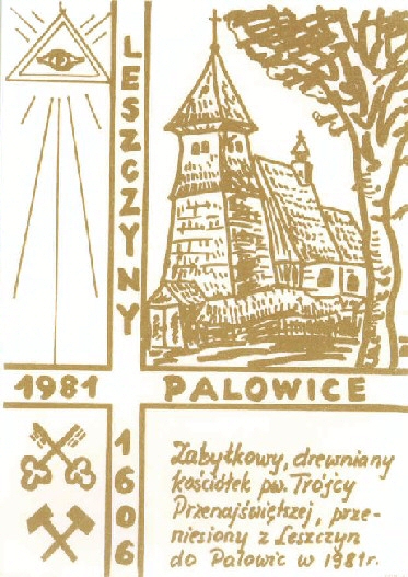 1981 - Pamiątkowa kartka uroczystości poświęcenia kościoła w Palowicach