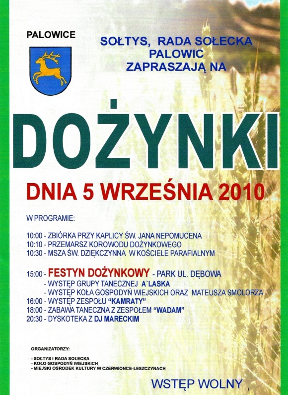 Palowickie Dożynki 2010 - 5 września 2010
