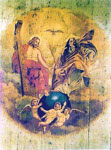 Malowido z wizerunkiem Trójcy witej w obokach